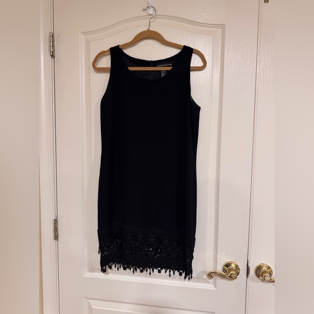 Andrea Jovine Black Sheath Mini Dress​​​​​